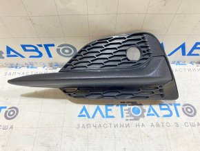Left front bumper grille for Nissan Rogue Sport 20-22 with black molding, for parking sensors, S SV