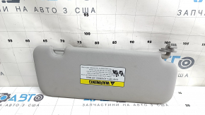 Left visor for Hyundai Elantra AD 19-20, gray, without hook, needs cleaning, coating has peeled off
