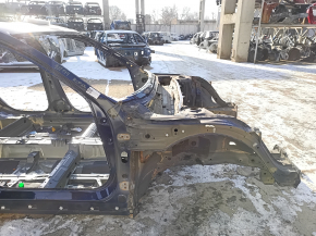 Front right quarter panel of a Honda Accord 18-22 hybrid, on the body, blue, with bumps