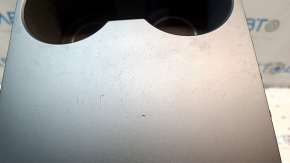 Tesla Model 3 18 center console cup holders - gray, backlit, scratches, paint blistering