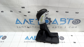 Hyundai Elantra AD 17-20 automatic transmission knob, black rubber, with cover, worn fabric, bumps