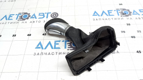 Hyundai Elantra AD 17-20 automatic transmission knob, black rubber, with cover, worn fabric, bumps