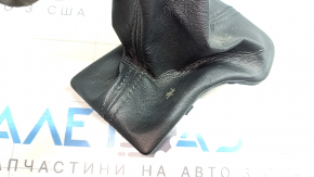 Hyundai Elantra AD 17-20 automatic transmission knob, black rubber, with cover, worn fabric, bumps