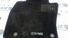 Set of Mazda CX-90 24-26 black floor mats, ready for cleaning