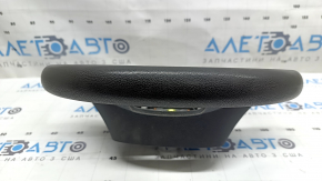 The steering wheel is bare, Hyundai Elantra AD 19-20, black rubber, without buttons and overlays, worn.