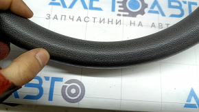 The steering wheel is bare, Hyundai Elantra AD 19-20, black rubber, without buttons and overlays, worn.