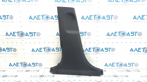 Center pillar trim lower left Hyundai Sonata 15-19 black broken latch