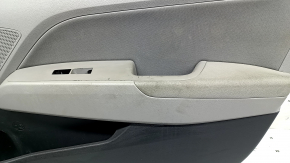Front right door panel for Hyundai Elantra AD 19-20, gray, rubber armrest, gray cloth insert, gray molding, scratches, dry-cleaned