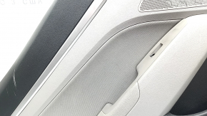 Door trim panel rear left Hyundai Elantra AD 19-20 gray, rubber armrest, gray cloth insert, gray molding, scratches, worn