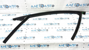 Upper front left door molding with glass seal for Mazda CX-90 24-26 black