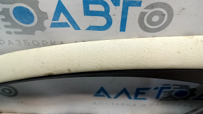 Left side center console trim for Lincoln MKZ 13-16, beige leather, dark gray insert, dry-cleanable