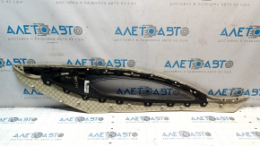 Left side center console trim for Lincoln MKZ 13-16, beige leather, dark gray insert, dry-cleanable