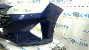 Front bumper bare Hyundai Elantra AD 19-20 blue, scratches, dents, cracks, breaks