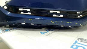Front bumper bare Hyundai Elantra AD 19-20 blue, scratches, dents, cracks, breaks