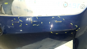 Front bumper bare Hyundai Elantra AD 19-20 blue, scratches, dents, cracks, breaks