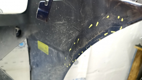 Front bumper bare Hyundai Elantra AD 19-20 blue, scratches, dents, cracks, breaks