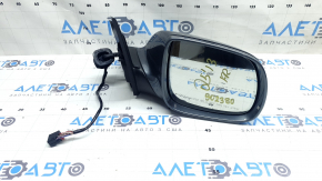 Right side mirror assembly for Audi Q5 8R 09-17, 15 pins, auto-dimming, turn signal, blue LX5R, worn