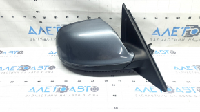 Right side mirror assembly for Audi Q5 8R 09-17, 15 pins, auto-dimming, turn signal, blue LX5R, worn