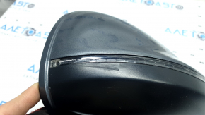Right side mirror assembly for Audi Q5 8R 09-17, 15 pins, auto-dimming, turn signal, blue LX5R, worn
