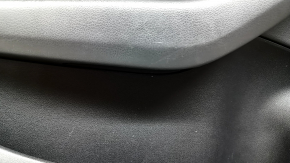 Front left door panel for Audi Q5 8R 09-17, black, black leather insert, rubber armrest, glossy wood molding, with handle, worn, scratches, broken fastener