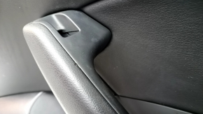 Front right door panel for Audi Q5 8R 13-17, black, black leather insert, rubber armrest, glossy wood molding, with handle, worn, scratches
