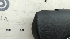 Black rear left door panel for Audi Q5 8R 09-17, black leather insert, rubber armrest, glossy wood molding, with handle, worn, scratches, broken mount