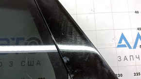 Complete rear left door for a Porsche Macan 15-26 keyless, tinted, blue M5X, dents, bumps, and spider webs on the trims