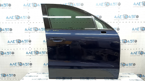 Front right door assembly for a Porsche Macan 15-26 keyless, blue M5X, scuff marks, scratches on the lower trim, spider web marks on the trim
