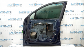 Front right door assembly for a Porsche Macan 15-26 keyless, blue M5X, scuff marks, scratches on the lower trim, spider web marks on the trim