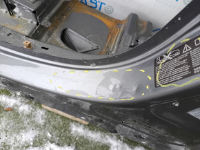 The central left body pillar of a BMW X5 F15 14-18 on the body, dents, bumps