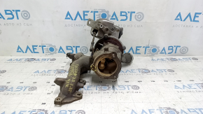 Turbocharger complete with manifold Hyundai Tucson 16-18 1.6T 911, with tubes, play, broken stud, rusted bolt, crack in manifold