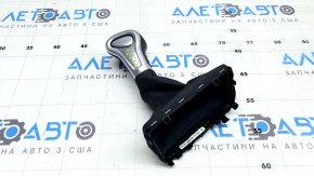Audi Q5 8R 12-17 gear knob, black leather, scratches, broken mount