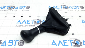 Audi Q5 8R 12-17 gear knob, black leather, scratches, broken mount