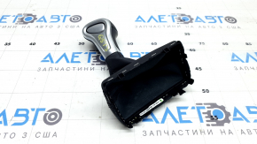 Audi Q5 8R 12-17 gear knob, black leather, scratches, broken mount