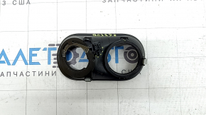 Porsche Macan 15-26 black and chrome ignition switch panel trim with backlight, broken mount