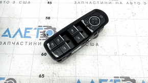 Front left window lift control for a Porsche Macan 15-26, black and chrome, automatic folding, with BSM, broken mount