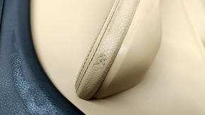 Door trim, rear right card, Porsche Macan 15-18, black and beige leather, without lighting and curtain, with armrest, beige leather, molding, glossy black, chrome, with handle, needs cleaning, scratches, tears