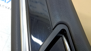 Door trim, rear right card, Porsche Macan 15-18, black and beige leather, without lighting and curtain, with armrest, beige leather, molding, glossy black, chrome, with handle, needs cleaning, scratches, tears
