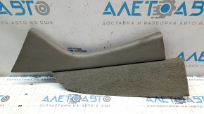 Left front side center console trim for Cadillac CTS 14 - leather, gray, with gray cloth, dry-cleanable