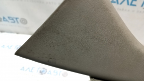 Left front side center console trim for Cadillac CTS 14 - leather, gray, with gray cloth, dry-cleanable