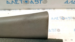Left front side center console trim for Cadillac CTS 14 - leather, gray, with gray cloth, dry-cleanable