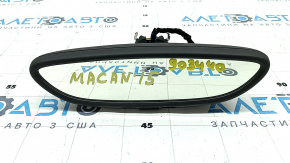 Interior mirror for Porsche Macan 15-19, black, rain sensor, auto-dimming, no peephole