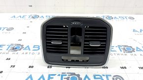 Porsche Macan 15-18 center console air vent, black with chrome, for heated seats, crack in mount