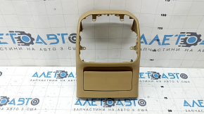Rear center console trim for Porsche Macan 15-18, beige, with ashtray and cigarette lighter, scratches, needs cleaning