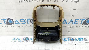Rear center console trim for Porsche Macan 15-18, beige, with ashtray and cigarette lighter, scratches, needs cleaning