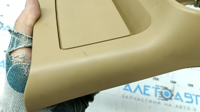 Rear center console trim for Porsche Macan 15-18, beige, with ashtray and cigarette lighter, scratches, needs cleaning