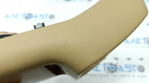 Rear center console trim for Porsche Macan 15-18, beige, with ashtray and cigarette lighter, scratches, needs cleaning