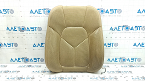 Driver's seat back upholstery for a Porsche Macan 15-18, beige leather, perforated, heated, suitable for ventilation, dry-cleanable, wrinkled