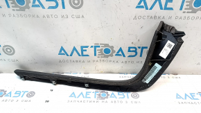 Left side center console trim for Cadillac ATS 13-19, black leather, dented