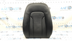 Audi Q5 8R 13-17 passenger seat back upholstery, black leather, heated
